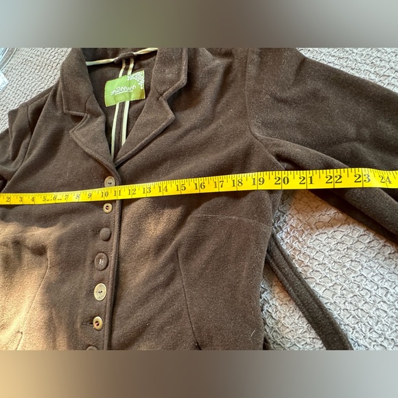 Dark brown Skunkfunk button up wool blend jacket with belt size 5 (L) - Picture 11 of 16